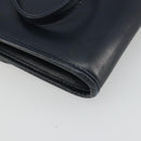 GUCCI Schultertasche Leder Navy Gold Auth BA12947-17