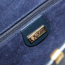 GUCCI Schultertasche Leder Navy Gold Auth BA12947-19