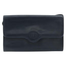 GUCCI Schultertasche Leder Navy Gold Auth BA12947-13