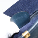 GUCCI Schultertasche Leder Navy Gold Auth BA12947-12
