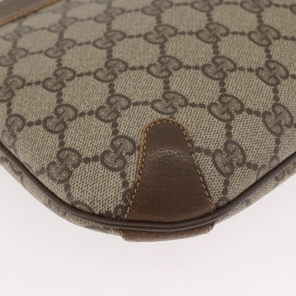 GUCCI GG Supreme Web Sherry Line Bag PVC Beige Gold 904 02 026 Auth BA12949