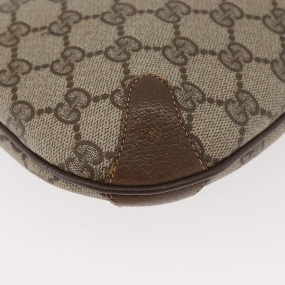 GUCCI GG Supreme Web Sherry Line Bag PVC Beige Gold 904 02 026 Auth BA12949