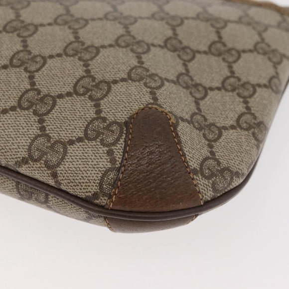 GUCCI GG Supreme Web Sherry Line Bag PVC Beige Gold 904 02 026 Auth BA12949
