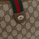 GUCCI GG Supreme Web Sherry Line Bag PVC Beige Gold 904 02 026 Auth BA12949-17