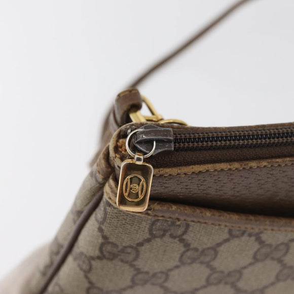 GUCCI GG Supreme Web Sherry Line Bag PVC Beige Gold 904 02 026 Auth BA12949
