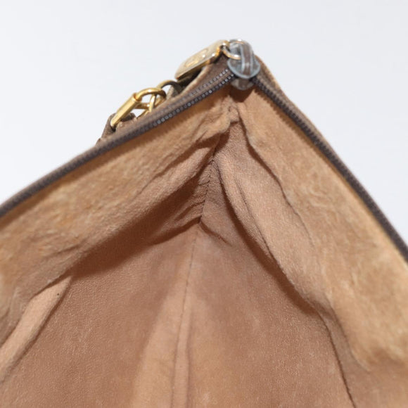 GUCCI GG Supreme Web Sherry Line Bag PVC Beige Gold 904 02 026 Auth BA12949