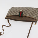 GUCCI GG Supreme Web Sherry Line Bag PVC Beige Gold 904 02 026 Auth BA12949-6