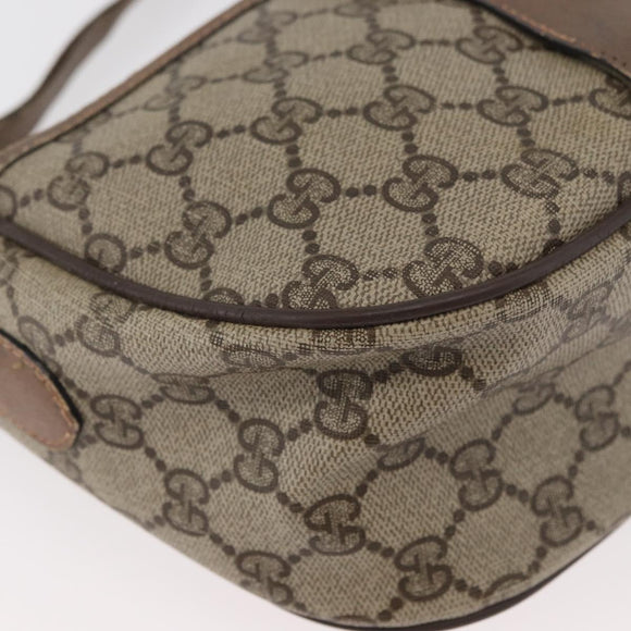 GUCCI GG Supreme Web Sherry Line Bag PVC Beige Gold 89 02 032 Auth BA12950
