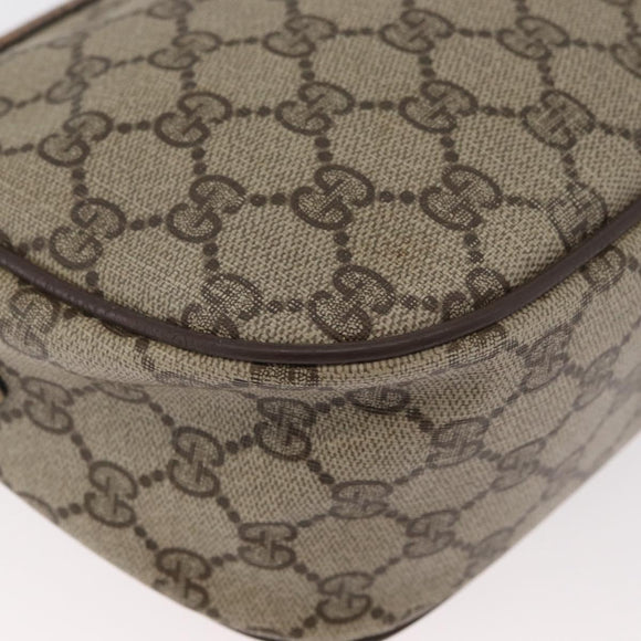GUCCI GG Supreme Web Sherry Line Bag PVC Beige Gold 89 02 032 Auth BA12950