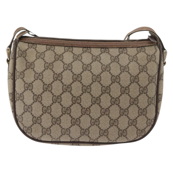 GUCCI GG Supreme Web Sherry Line Bag PVC Beige Gold 89 02 032 Auth BA12950