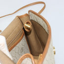 Christian Dior Honeycomb Canvas Shoulder Bag PVC Beige Gold Auth BA12951-19