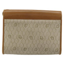Christian Dior Honeycomb Canvas Shoulder Bag PVC Beige Gold Auth BA12951-2