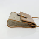 Christian Dior Honeycomb Canvas Shoulder Bag PVC Beige Gold Auth BA12951-3