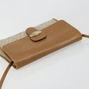 Christian Dior Honeycomb Canvas Shoulder Bag PVC Beige Gold Auth BA12951-6