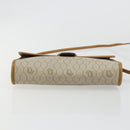Christian Dior Honeycomb Canvas Shoulder Bag PVC Beige Gold Auth BA12951-5