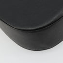 Salvatore Ferragamo Gancini Shoulder Bag Leather Black Silver Auth BA12954-13