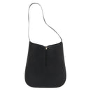 Salvatore Ferragamo Gancini Shoulder Bag Leather Black Silver Auth BA12954-3