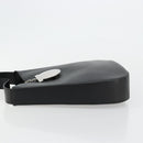 Salvatore Ferragamo Gancini Shoulder Bag Leather Black Silver Auth BA12954-5