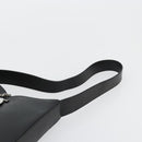Salvatore Ferragamo Gancini Shoulder Bag Leather Black Silver Auth BA12954-8
