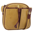 CARTIER Must Line Shoulder Bag Leather Yellow Gold Auth BA12956-1