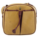 CARTIER Must Line Shoulder Bag Leather Yellow Gold Auth BA12956-2