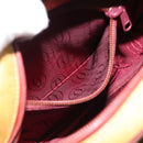 CARTIER Must Line Shoulder Bag Leather Yellow Gold Auth BA12956-20