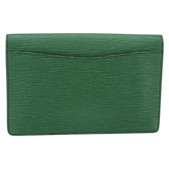 LOUIS VUITTON Epi Montaigne 27 Clutch Bag Green M52654 LV Auth BA12957