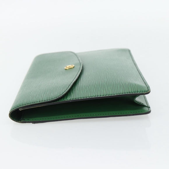 LOUIS VUITTON Epi Montaigne 27 Clutch Bag Green M52654 LV Auth BA12957