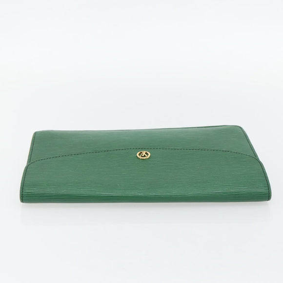 LOUIS VUITTON Epi Montaigne 27 Clutch Bag Green M52654 LV Auth BA12957