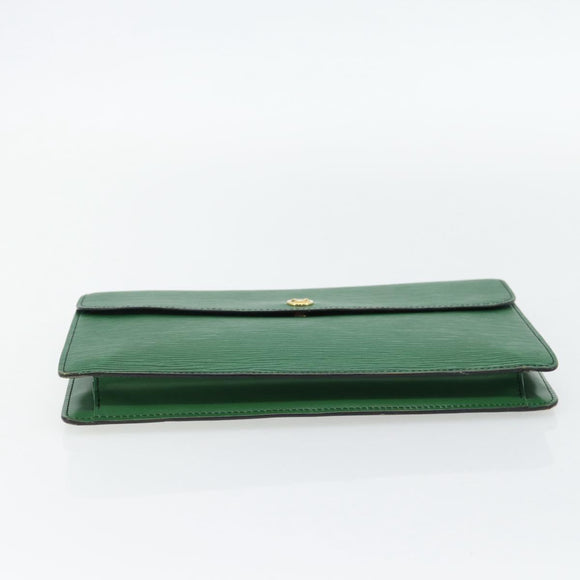 LOUIS VUITTON Epi Montaigne 27 Clutch Bag Green M52654 LV Auth BA12957