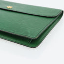 LOUIS VUITTON Epi Montaigne 27 Clutch Bag Green M52654 LV Auth BA12957-7