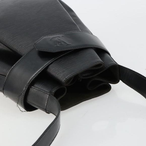 LOUIS VUITTON Epi Sac Depaule GM Shoulder Bag Black M80155 LV Auth BA12958