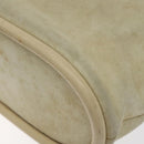 GUCCI Shoulder Bag Suede Beige Gold Auth BA1297-10