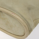 GUCCI Shoulder Bag Suede Beige Gold Auth BA1297-12