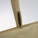 GUCCI Shoulder Bag Suede Beige Gold Auth BA1297-14