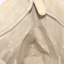 GUCCI Shoulder Bag Suede Beige Gold Auth BA1297-20