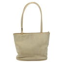 GUCCI Shoulder Bag Suede Beige Gold Auth BA1297-2