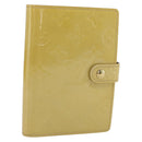 LOUIS VUITTON Vernis Agenda PM Tagesplaner Hülle Beige R21001 LV Auth BA12970A-1