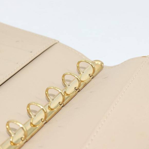 LOUIS VUITTON Vernis Agenda PM Tagesplaner Hülle Beige R21001 LV Auth BA12970A