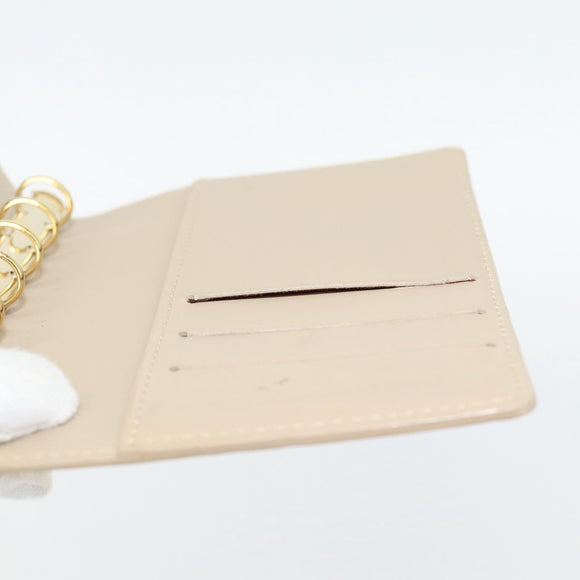 LOUIS VUITTON Vernis Agenda PM Tagesplaner Hülle Beige R21001 LV Auth BA12970A
