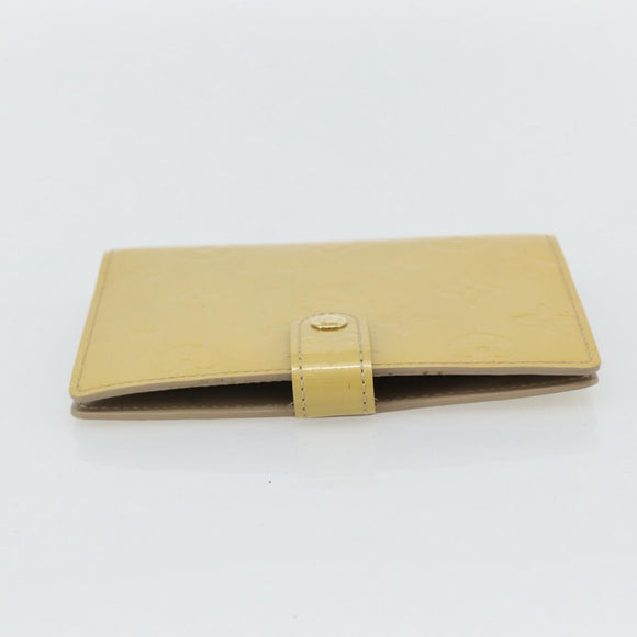 LOUIS VUITTON Vernis Agenda PM Tagesplaner Hülle Beige R21001 LV Auth BA12970A