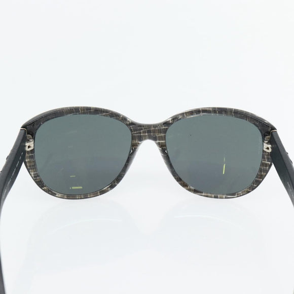 CHANEL Matelasse Sunglasses Plastic Lamb Skin Black CC Auth BA12975M