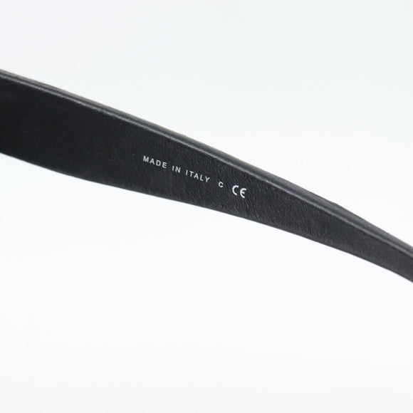 CHANEL Matelasse Sunglasses Plastic Lamb Skin Black CC Auth BA12975M