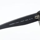 CHANEL Matelasse Sunglasses Plastic Lamb Skin Black CC Auth BA12975M-11