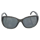 CHANEL Matelasse Sunglasses Plastic Lamb Skin Black CC Auth BA12975M-13
