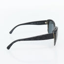 CHANEL Matelasse Sunglasses Plastic Lamb Skin Black CC Auth BA12975M-3