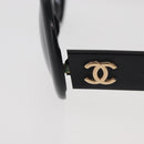 CHANEL COCO Mark Sunglasses plastic Black CC Auth BA12977-9