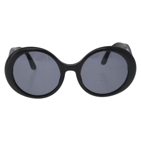 CHANEL COCO Mark Sunglasses plastic Black CC Auth BA12977