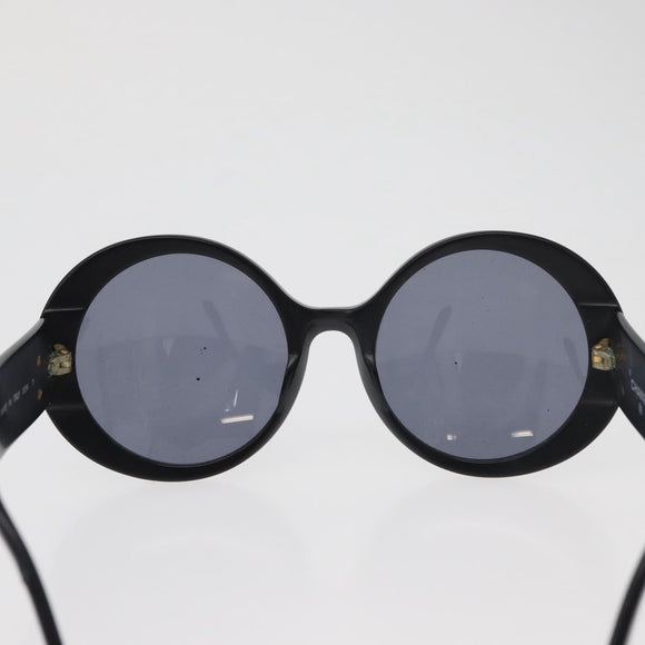 CHANEL COCO Mark Sunglasses plastic Black CC Auth BA12977