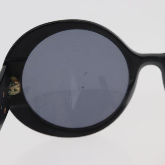 CHANEL COCO Mark Sunglasses plastic Black CC Auth BA12977